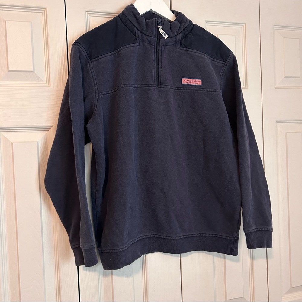 Vineyard Vines Martha’s Vineyard Blue Quarter Zip Sweatshirt Pull Over Summer